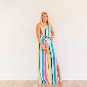 Multicolored Boutique Jumpsuit Medium
